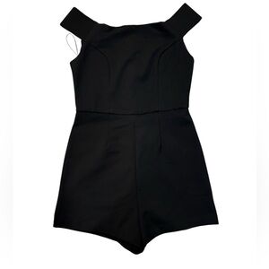 Romeo & Juliet Couture Off Shoulder Shorts Romper Black Sz small